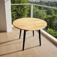 Stoły ogrodowe - Stolik okrągły brązowo-czarny 50 cm - miniaturka - grafika 1