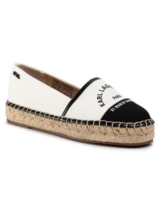 KARL LAGERFELD Espadryle KL80108 Biały - Espadryle damskie - miniaturka - grafika 1