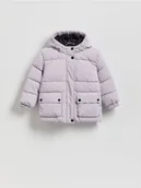 Spodnie i spodenki dla dziewczynek - Reserved - Gumowana kurtka z kapturem - lawendowy - miniaturka - grafika 1