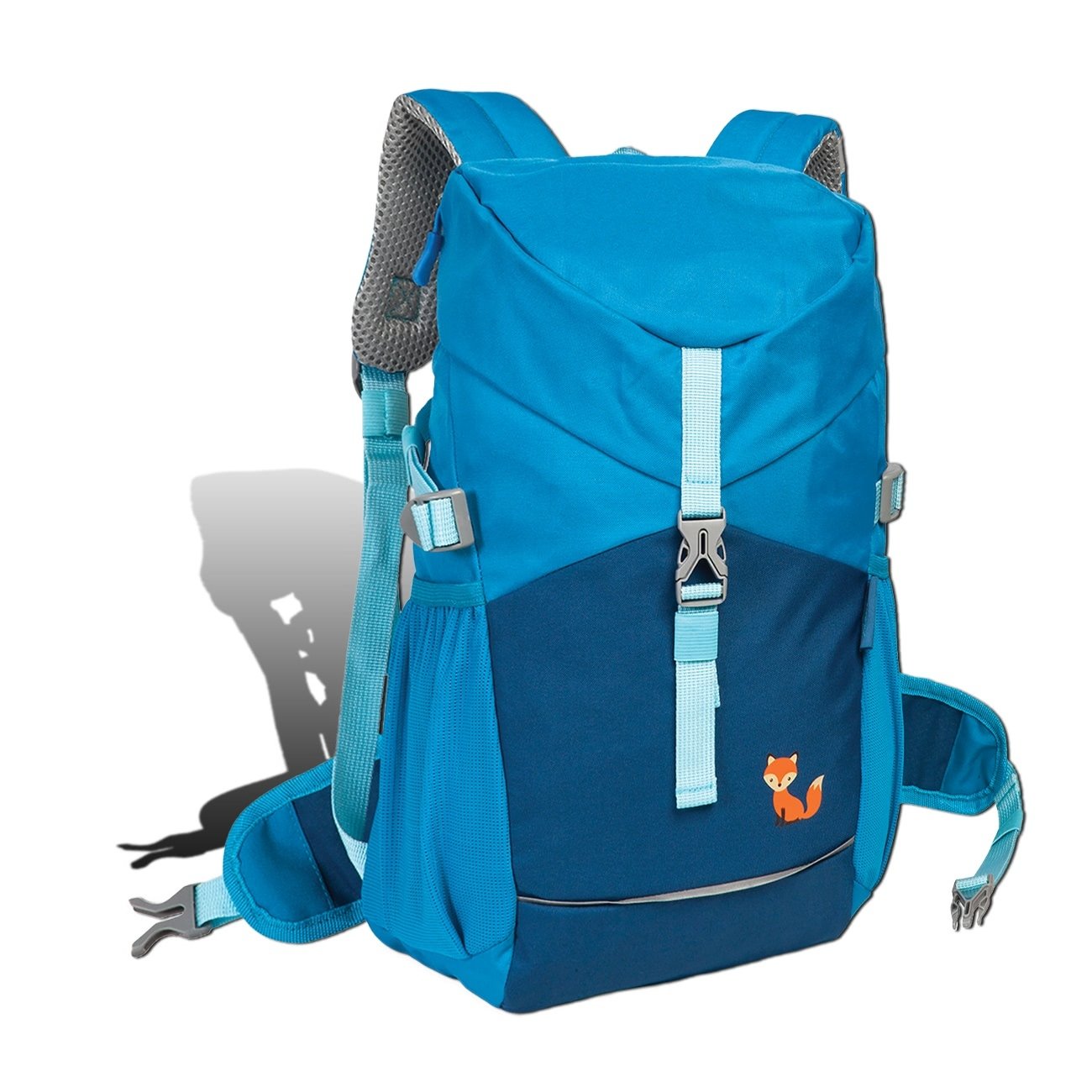 Plecak dziecięcy Go Green Fabrizio 37x28x18 z niebieskim lisem, z recyklingu D2ORI222B