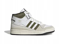 Moda i Uroda OUTLET - Buty Adidas FORUM MID Białe Beżowe Oliwkowe (GZ5045) 37 1/3EU - miniaturka - grafika 1