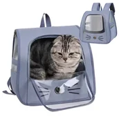Transportery dla kotów - TRANSPORTER DLA KOTA KRÓLIKA TORBA TRANSPORTOWA PLECAK REGULOWANY DO 5KG [M-TRANSPORTER1] - miniaturka - grafika 1