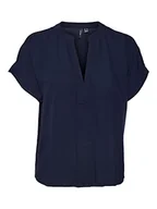 Koszulki i topy damskie - VERO MODA Women's VMCECILIA SS WVN GA Top, Navy Blazer, L, granatowy blezer, L - miniaturka - grafika 1