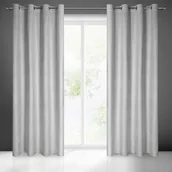 Zasłony - Euro Firany Zasłona Velvet Darcy 140 x 250 Przelotka Srebrny 1223332 - miniaturka - grafika 1