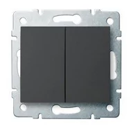 Wyłączniki światła i elektryczne - Kanlux Łącznik zwierny podwójny LOGI 02-1022-141 gr 25247 - miniaturka - grafika 1