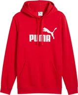 Bluzy męskie - Bluza męska Puma ESS No.1 Logo Hoodie FL czerwona 682570 11 L - miniaturka - grafika 1