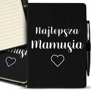 Notes A5 Black Prezent DLA NAJLEPSZEJ MAMY Wzory - Notesy i bloczki - miniaturka - grafika 1