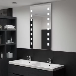 Ścienne lustro łazienkowe z LED VIDAXL, srebrne, 60x100 cm - Lustra - miniaturka - grafika 1