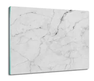 Deski do krojenia - deska splashback szklana Marmur biały wzór 60x52, ArtprintCave - miniaturka - grafika 1