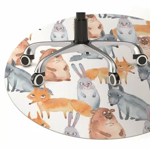 Mata na podłogę pod krzesło Zwierzaki fi100 cm - Podnóżki, podpórki, podkładki - miniaturka - grafika 1