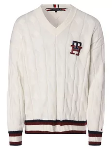 Tommy Hilfiger - Sweter męski, biały - Swetry męskie - miniaturka - grafika 1