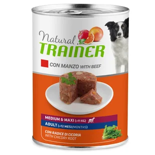 Natural Trainer Medium & Maxi Adult  - 400 g, wołowina - Mokra karma dla psów - miniaturka - grafika 1