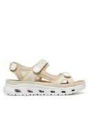 Sandały damskie - Rieker Sandały 64074-60 Beżowy - miniaturka - grafika 1