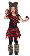 Stroje karnawałowe - Guirca Szkockie stołu Wilk kostium dla dziewcząt rozm. 98  146, 110/116 - miniaturka - grafika 1