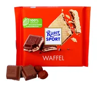 Czekolada - Ritter Sport, czekolada mleczna, z wafelkami, 100g - miniaturka - grafika 1