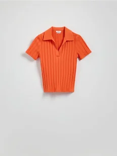 Reserved - Bluzka polo - pomarańczowy - Bluzki damskie - miniaturka - grafika 1