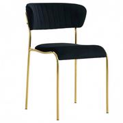 Krzesła - Krzesło Glamour czarne C-897 / welur, złote nogi - miniaturka - grafika 1