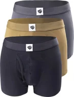 Majtki męskie - Iguana Męskie bokserki Iguana BOSER 3PACK black/olive/dark grey rozmiar 3XL - miniaturka - grafika 1