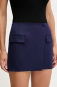 Spódnice - Patrizia Pepe spódnica kolor granatowy mini prosta 8G0483 A623 - miniaturka - grafika 1