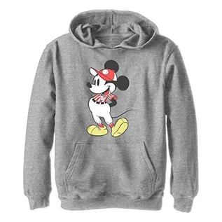 Bluzy dla chłopców - Disney Baseball Season Mickey chłopięca bluza z kapturem (1 opakowanie), Sportowa wrzosowiec, M - grafika 1