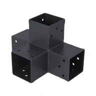 Łączniki, trójniki, kształtki - Łącznik prosty 7x7 cm 90st. 4-końce Suki Plug-in antracyt - miniaturka - grafika 1