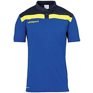 Piłka nożna - uhlsport OFFENSE 23 POLO SHIRT koszulka piłkarska, odzież treningowa, kolor azurowy/granatowy/limonkowy, XXXL - miniaturka - grafika 1