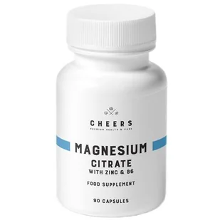 Suplement diety, Cheers, Cytrynian Magnezu + Witamina B, 90 Kaps. - Witaminy i minerały - miniaturka - grafika 1