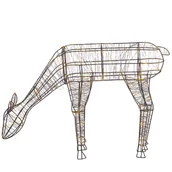 Oświetlenie świąteczne - Shumee Shumee Dekoracja ogrodowa LED renifer 70 cm czarna NARUSKA 296465 - miniaturka - grafika 1