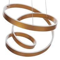 Lampy sufitowe - Lampa Wisząca Led Metalowa Złota Wanli! - miniaturka - grafika 1