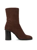 Botki damskie - Gino Rossi Botki EO-ZOYA-121046S Brązowy - miniaturka - grafika 1