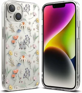 Ringke Fusion Design pancerne etui pokrowiec z żelową ramką iPhone 14 Plus przezroczysty (Dry flowers) (FD637E30) - Etui i futerały do telefonów - miniaturka - grafika 1