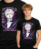Koszulki męskie - SUKUNA JUJUTSU KAISEN ANIME KOSZULKA T-SHIRT CZARNY PREMIUM L - miniaturka - grafika 1