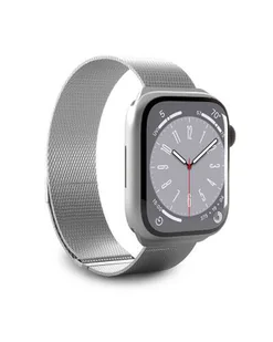Pasek Apple Watch 42-45mm Puro Milanese srebrny - Akcesoria do smartwatchy - miniaturka - grafika 1