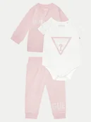 Bluzki damskie - Guess Komplet bluzka i spodnie S5RG06 KAN04 Biały - miniaturka - grafika 1