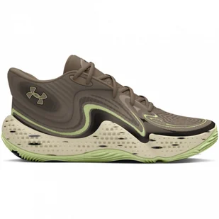 Buty do koszykówki uniseks Under Armour UA Spawn 6 Mid Camo - olikwowe/khaki - Buty sportowe damskie - miniaturka - grafika 1