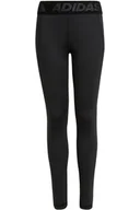 Legginsy - Legginsy dziewczęce Adidas Techfit sportowe czarne -140 - miniaturka - grafika 1