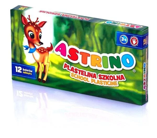 Astra papiernicze Plastelina szkolna 12 kolorów Astrino