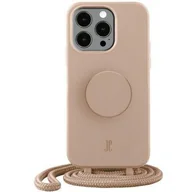 Etui i futerały do telefonów - Etui JUST ELEGANCE PopGrip do Apple iPhone 14 Pro Max Beżowy - miniaturka - grafika 1