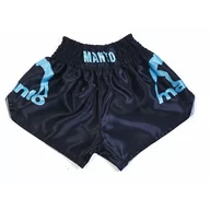 Spodnie sportowe męskie - MANTO Spodenki Muay Thai Dual Czarno/Błękitne - miniaturka - grafika 1