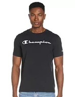 Koszulki męskie - Champion T-shirt męski Legacy Classic Logo S/S, czarny, S - miniaturka - grafika 1