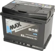 Ładowarki i akumulatory - Akumulator 4MAX 12V 62Ah/640A START&STOP EFB P+ standardowy 242x175x190 B13 efb/rozruchowy - miniaturka - grafika 1
