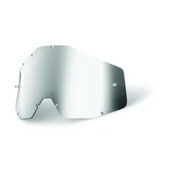 Gogle i okulary motocyklowe - Szyba do gogli 100% Racecraft/Accuri/Strata - Srebrna lustrzana - miniaturka - grafika 1