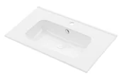 Umywalki - Umywalka meblowa Krofam Lov 80x47 cm prostokątna biały połysk 137-0556 - miniaturka - grafika 1