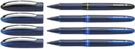 Długopisy - Schneider 183084 One Business pióro kulkowe (odporne na dokumenty o grubości kreski 0,6 mm, wyprodukowano w Niemczech), zestaw 4 sztuk, 3 x niebieskie, 1 x czarne - miniaturka - grafika 1