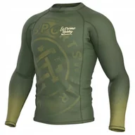 Kimona, stroje i obuwie - Extreme Hobby Rashguard Męski długi rękaw BADGE khaki XL - miniaturka - grafika 1