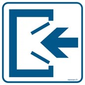 Systemy ekspozycyjne i znaki informacyjne - RA065 WEJŚCIE, PN - PŁYTA PCV 1MM; (100X100MM) - miniaturka - grafika 1