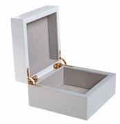 Pudełka i szkatułki - Kasetka lakierowana, EWAX, biała, 12,5x12,5x8 cm - miniaturka - grafika 1