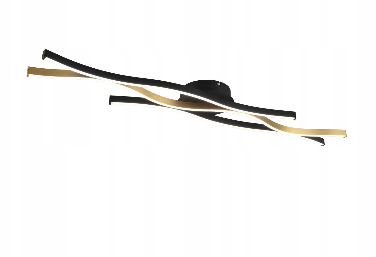 LED ceiling light TRIO Blaze, 35W, 2300+3000+4000K, 4300lm, brass color, 107x18x7cm