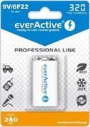 Baterie i akcesoria - EverActive Akumulator Professional Line 6F22/9V ready to use 320 mAh 1 szt. (EVHRL22-320) - miniaturka - grafika 1
