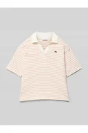Koszulki i topy damskie - Koszulka polo z dekoltem w serek - Lacoste - miniaturka - grafika 1